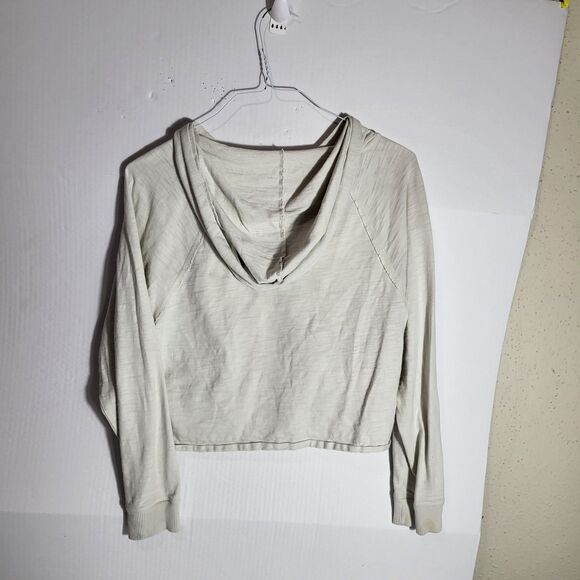 Victorias Secret Cropped Lightweight Zip Hoodie Gray Sz M - Picture 2 of 8